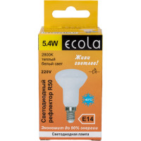 Светодиодная лампа Ecola Reflector R50 LED 5,4W 220V E14 2800K композит 85x50 G4SW54ELC