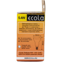 Светодиодная лампа Ecola Reflector R50 LED 5,4W 220V E14 2800K композит 85x50 G4SW54ELC