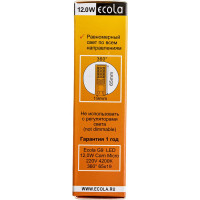 Светодиодная лампа Ecola G9 LED 12,0W Corn Micro 220V 4200K 360 65x19 G9RV12ELC