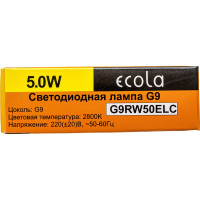 Светодиодная лампа Ecola G9 LED 5,0W Corn Micro 220V 2800K 320 50x16 G9RW50ELC