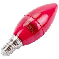 Светодиодная лампа Ecola candle LED color 6,0W 220V E14 Red свеча Красная матовая колба 103x37 C4TR60ELY