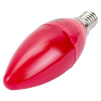 Светодиодная лампа Ecola candle LED color 6,0W 220V E14 Red свеча Красная матовая колба 103x37 C4TR60ELY