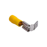 Изолированная клемма "мама"+"папа" 2в1 Nord-Yada 6.3мм+штекер-6.3мм 4-6кв.мм (желтая) 906331