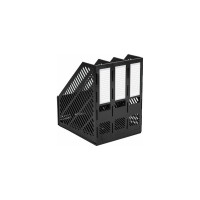 Вертикальный лоток для бумаг BRAUBERG Office-Expert, 255 мм, 3 отделения, сборный, черный 238017