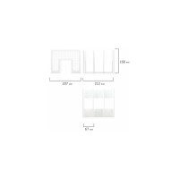 Лоток-сортер для бумаг BRAUBERG Office-Expert, 3 отделения, 207x212x168 мм, сетчатый, белый 238023