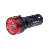 Звонок MEYERTEC с подсветкой, 80дБ, красный 24V AC/ DC MT22-SM24 арт. 00000079282