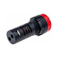 Звонок MEYERTEC с подсветкой, 80дБ, красный 24V AC/ DC MT22-SM24 арт. 00000079282