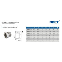 Муфта переходная JNW внутренняя резьба 1/8-1/4 NBPT 54291