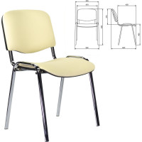 Стул Staff Iso Lite хром, кожзам бежевый (Z-21) CF-008 532568