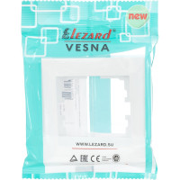 1-ая горизонтальная рамка Lezard VESNA без вставки, белая 742-0200-146