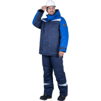 Зимний костюм ГК Спецобъединение КМ-10 ЛЮКС 3-4 класс, синий/васильковый Кос 211/112/170