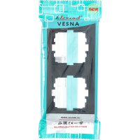 2-ая вертикальная рамка Lezard VESNA без вставки, чёрный бархат 742-4200-152