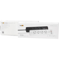 Сетевой фильтр TopOn TOP-PWS4 4 розетки, 3 USB, Type-C, PD 20W QC3.0, 4000W, 3м Черный TOP-PWS4B-3