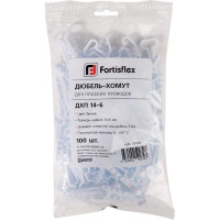 Дюбель-хомут FORTISFLEX нейлон ДХП 14-6 (б) 100 шт. 59388