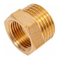 Латунный переход AV Engineering шестиугольный, наружная-внутренняя 1/2x3/8 AVE305002