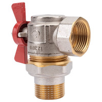 Шаровой угловой кран AV Engineering 1 нар-вн бабочка AVE094001E