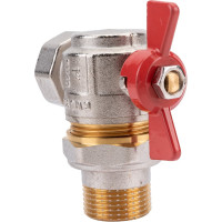 Шаровой угловой кран AV Engineering 1 нар-вн бабочка AVE094001E