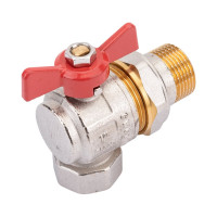 Шаровой угловой кран AV Engineering 1 нар-вн бабочка AVE094001E