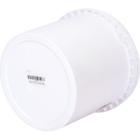 Ведро Тара.ру полипропилен, 5.8 л, круглое, с белой крышкой, белое 26413