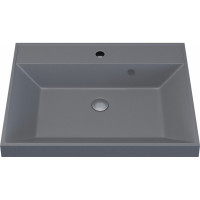 Кварцевая раковина для ванной комнаты Uperwood Classic Quartz 60 см, серая матовая, бетон 291030001