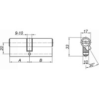 Цилиндровый механизм Palladium ZN 60 C ET CP СТ-00001132