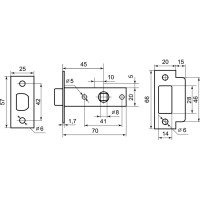 Межкомнатная защелка Фабрика замков 100 CP СТ-00001113