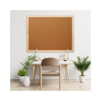 Пробковая доска Attache HDF 90x120 см деревянная рама с1502929