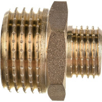 Латунный ниппель AV Engineering редукционный наружная-наружная 1/2x1/4 AVE303007