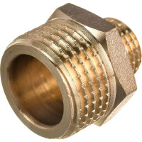 Латунный ниппель AV Engineering редукционный наружная-наружная 1/2x1/4 AVE303007