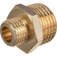Латунный ниппель AV Engineering редукционный наружная-наружная 1/2x1/4 AVE303007