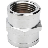 Латунная муфта AV Engineering внутренняя-внутренняя 1/2 хром AVE302004