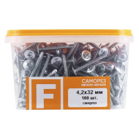 Усиленный саморез FastenPro ПШ сверло 4,2x32 100 шт. 14-0020633