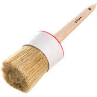 Круглая кисть Петрович натуральная щетина, деревянная ручка, диаметр 70 мм 4100000180
