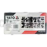 Набор установочных винтов с плоским концом YATO 160 шт., пластиковый кейс YT-06777