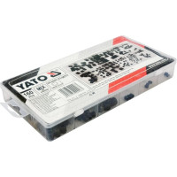 Набор установочных винтов с плоским концом YATO 160 шт., пластиковый кейс YT-06777