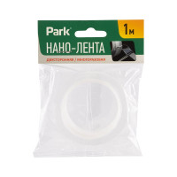 Двусторонняя многоразовая клейкая нано-лента PARK прозрачный, 1 м 103908