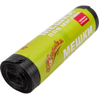 Мешки для мусора Прочные 200 л, 10 шт, черные, ролик Золушка 8018