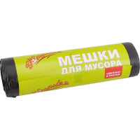 Мешки для мусора Прочные 200 л, 10 шт, черные, ролик Золушка 8018