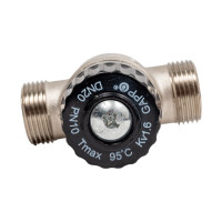 Термосмесительный клапан Gappo 3/4'' нар/нар/нар боковое смешение 20-43 градусов 550202