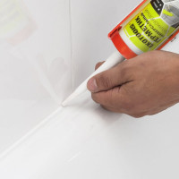 Универсальный силиконовый герметик EKOTOOLS санитарный, белый, 260 мл 6507804