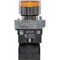 Кнопка EKF BA51 с подсветкой 24В желтая NO PROxima xb2-bw51-24