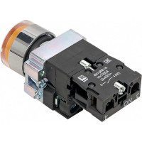 Кнопка EKF BA51 с подсветкой 24В желтая NO PROxima xb2-bw51-24
