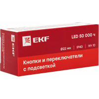 Кнопка EKF BA42 с подсветкой 24В красная NC PROxima xb2-bw42-24