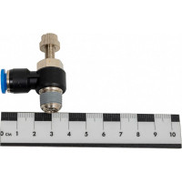 Фитинг-дроссель (пневмодроссель) угловой с наружной резьбой M1/4" SHPI SC 08-02