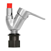 Смеситель для мойки Juguni одноручный, с гибким изливом, 2 режима (красный), гайка 0402.149