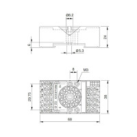 Колодка розетка для промежуточного реле S3-B ComatReleco PN92679