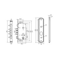 Врезной замок Palladium 405 универсального монтажа СТ-00000084