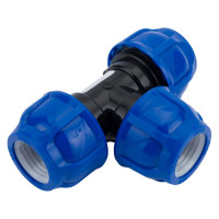 Компрессионный тройник TEBO ПНД 32x32x32 T-ПНД.Тр.0.32-32-32.CN