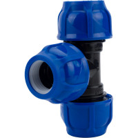 Компрессионный тройник TEBO ПНД 32x32x32 T-ПНД.Тр.0.32-32-32.CN