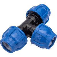 Компрессионный тройник TEBO ПНД 20x20x20 T-ПНД.Тр.0.20-20-20.CN